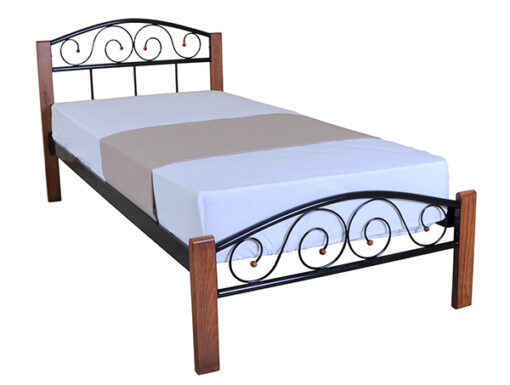металлическая кровать Кровать Элис Люкс Вуд Melbi односпальная