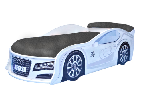 Кровать-машина-Audi-белая