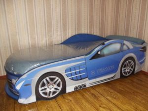 Кровать машина Mercedes реальное фото