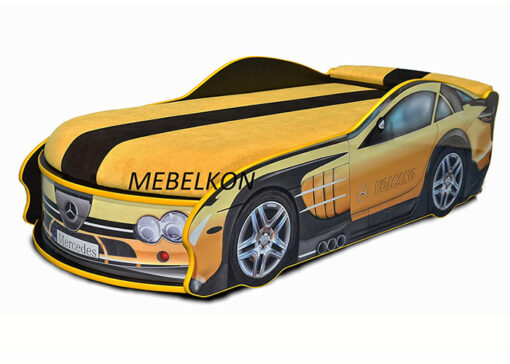 Кровать-машина-Mercedes-желтая