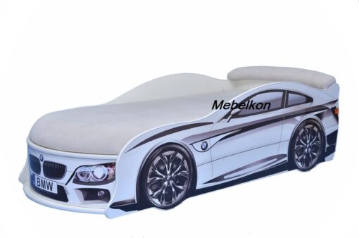 Кровать машинка BMW белая