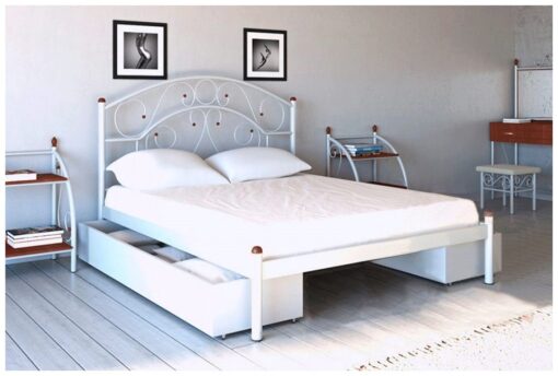 Кровать Скарлет белая Металл-Дизайн