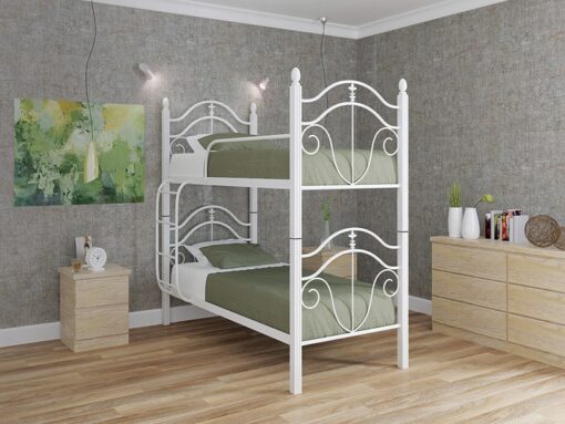 Кровать Диана деревянные ножки двухъярусная Металл-дизайн